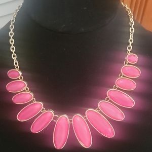 Pink necklace with earrings set new
